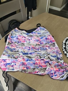 GO‎ GOSSIP XL Colorful Swim Top Tankini with Adjustable Side Ties Strappy